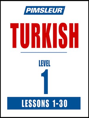 cover image of Pimsleur Turkish Level 1